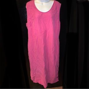 Winter silk and linen sleeveless dress - size XL vintage
